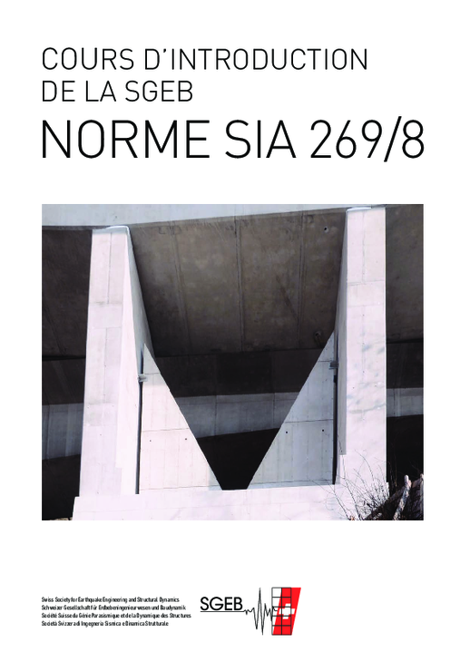 Cours d'introduction de la SGEB - Norme SIA 269/8 preview